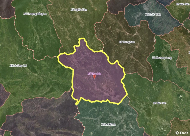 Bản đồ xã Thu Cúc, Phú Thọ sau sáp nhập