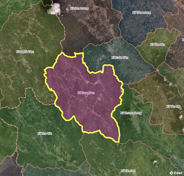 Bản đồ xã Trung Sơn, Phú Thọ sau sáp nhập