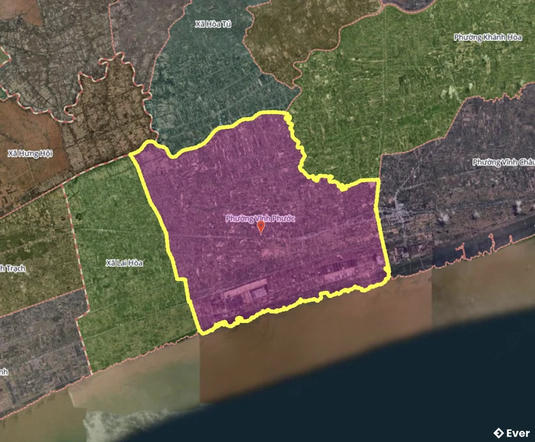 Bản đồ phường Vĩnh Phước, Cần Thơ sau sáp nhập