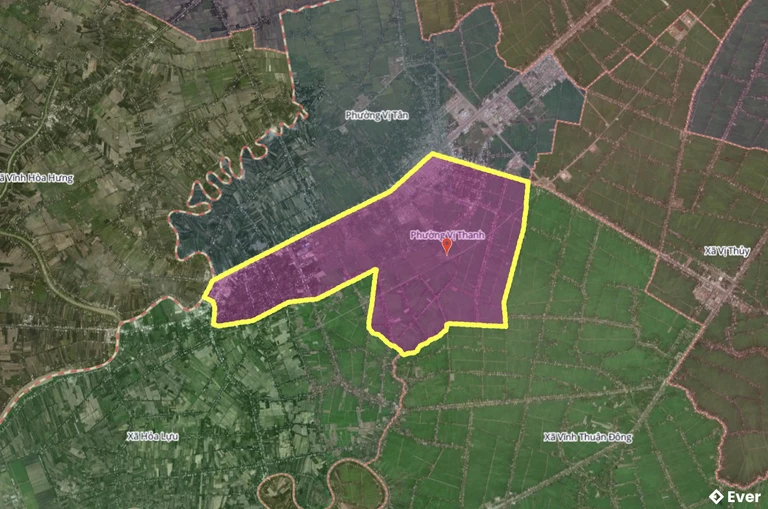 Bản đồ phường Vị Thanh, Cần Thơ sau sáp nhập