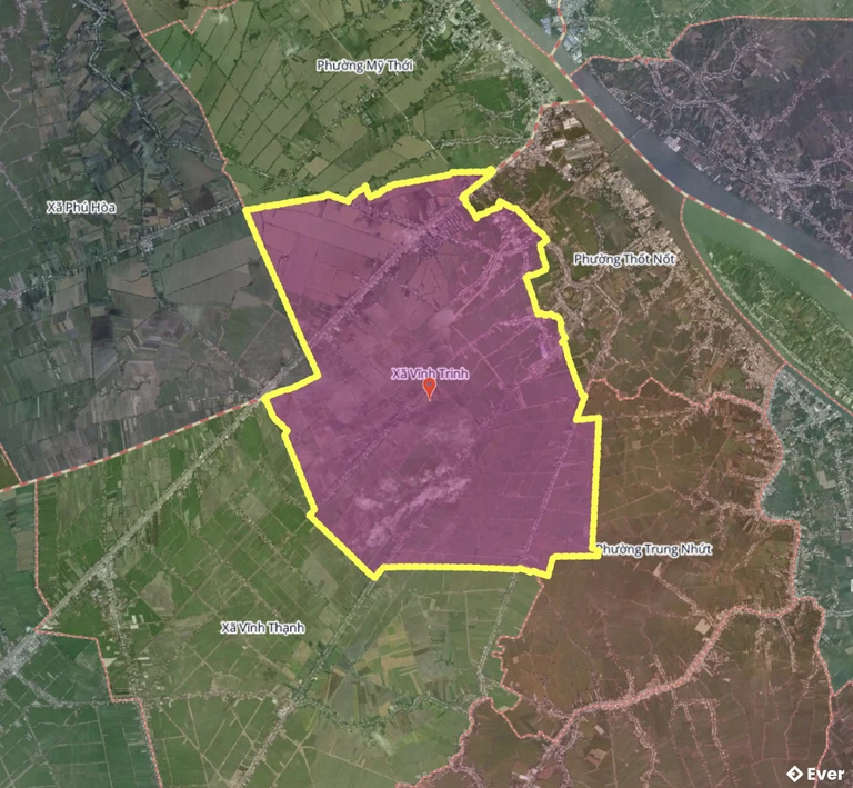 Bản đồ xã Vĩnh Trinh, Cần Thơ sau sáp nhập