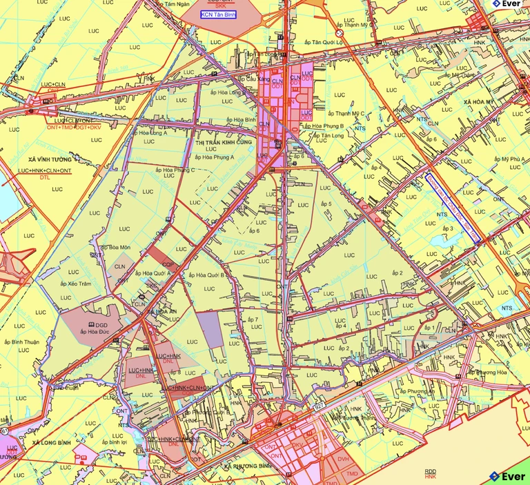 Bản đồ xã Hòa An sau sáp nhập