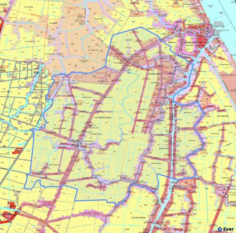 Bản đồ quy hoạch xã Trường Khánh