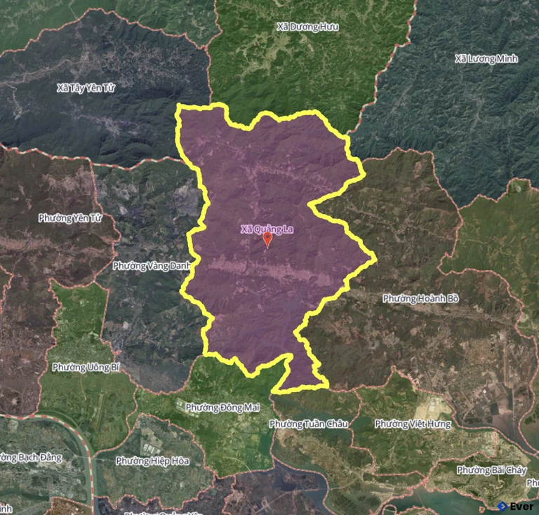 Bản đồ xã Quảng La sau sáp nhập