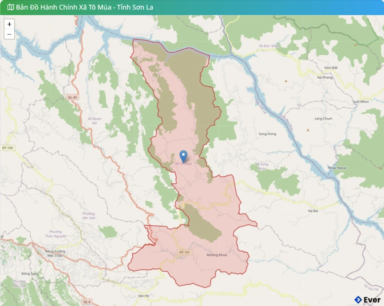 Bản đồ hành chính xã Tô Múa