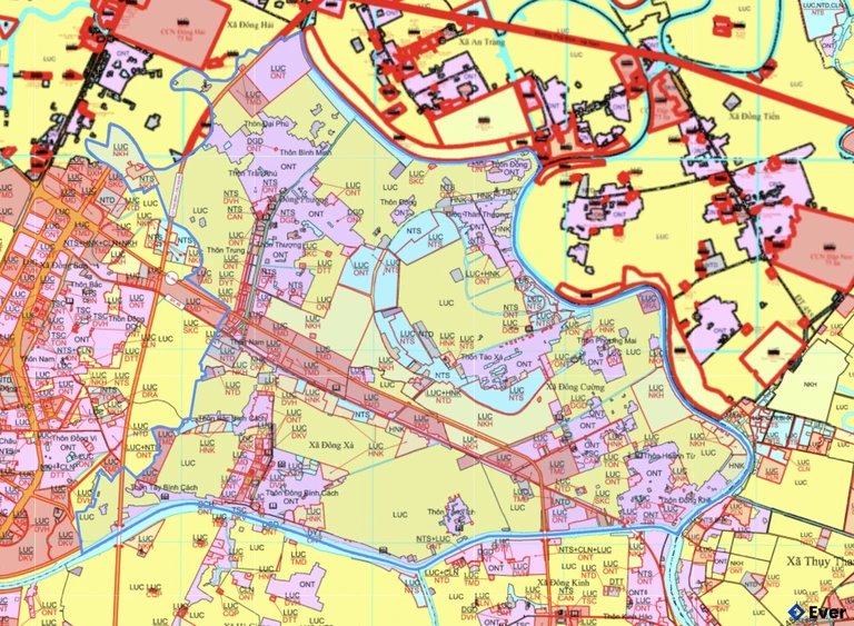 Bản đồ quy hoạch xã Bắc Đông Hưng