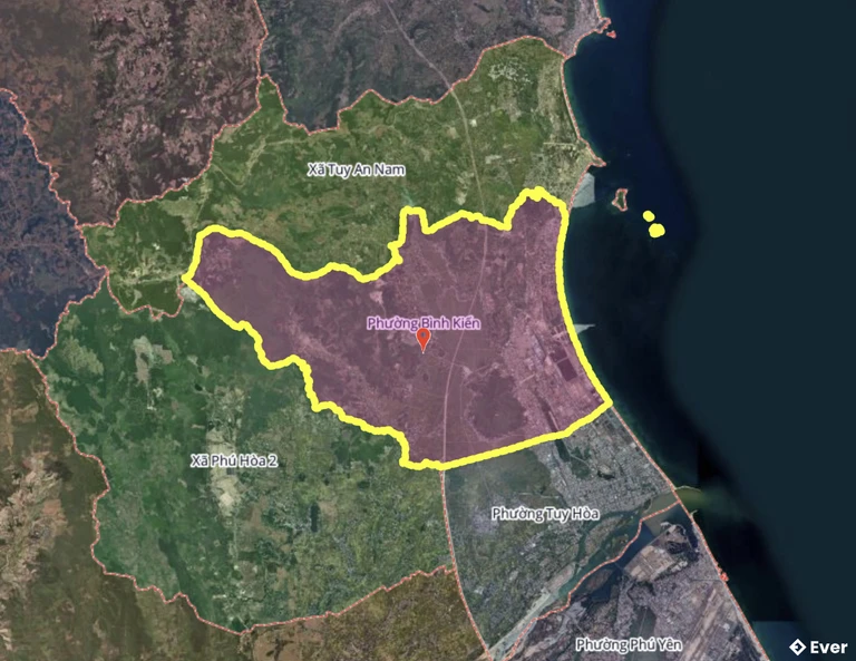 Bản đồ phường Bình Kiến, Đắk Lắk sau sáp nhập