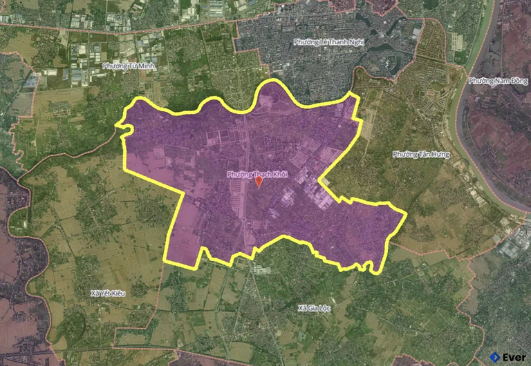 Bản đồ phường Thạch Khôi, Hải Phòng sau sáp nhập