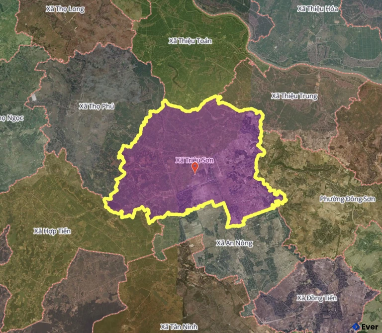 Bản đồ xã Triệu Sơn, Thanh Hóa sau sáp nhập