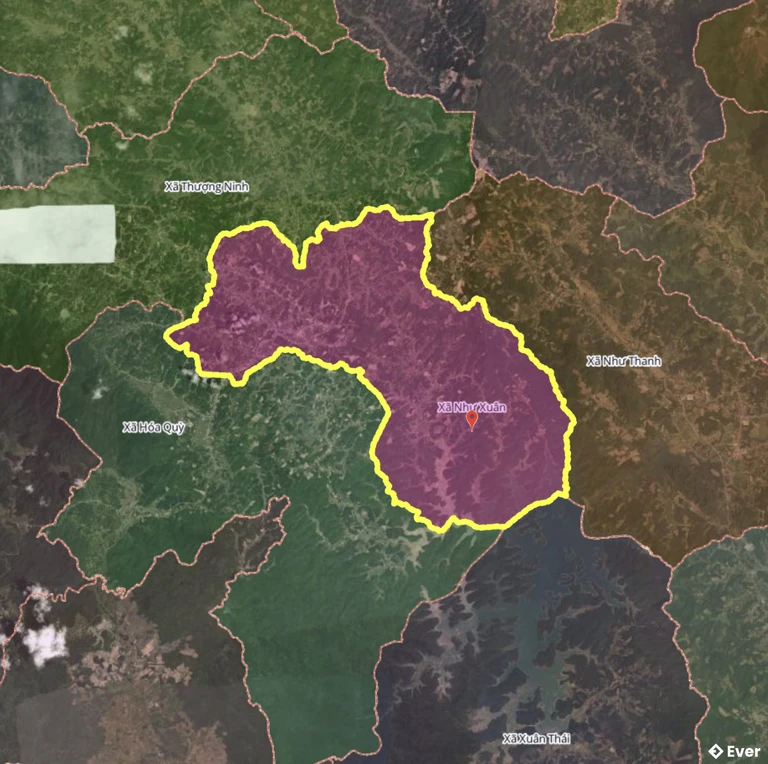 Bản đồ xã Như Xuân, Thanh Hóa sau sáp nhập