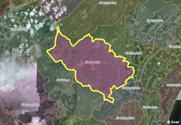 Bản đồ xã Bình Minh, Nghệ An sau sáp nhập