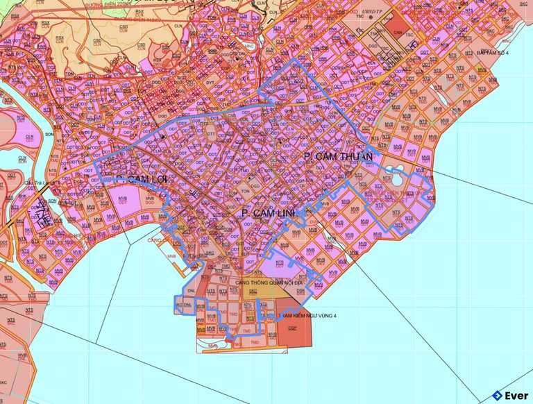 Bản đồ quy hoạch phường Cam Linh