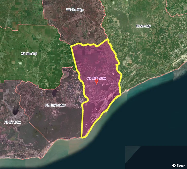 Bản đồ xã Bình Châu, thành phố Hồ Chí Minh sau sáp nhập