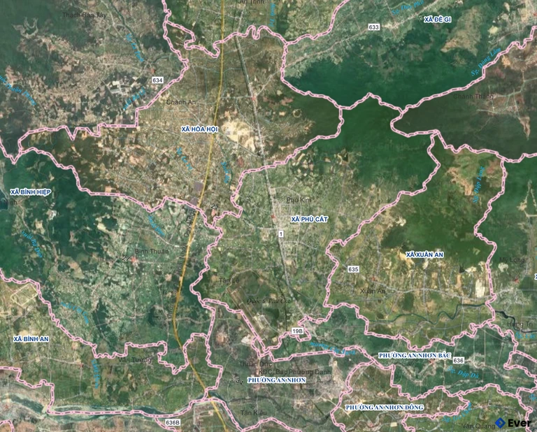 Bản đồ xã Phù Cát, Gia Lai sau sáp nhập