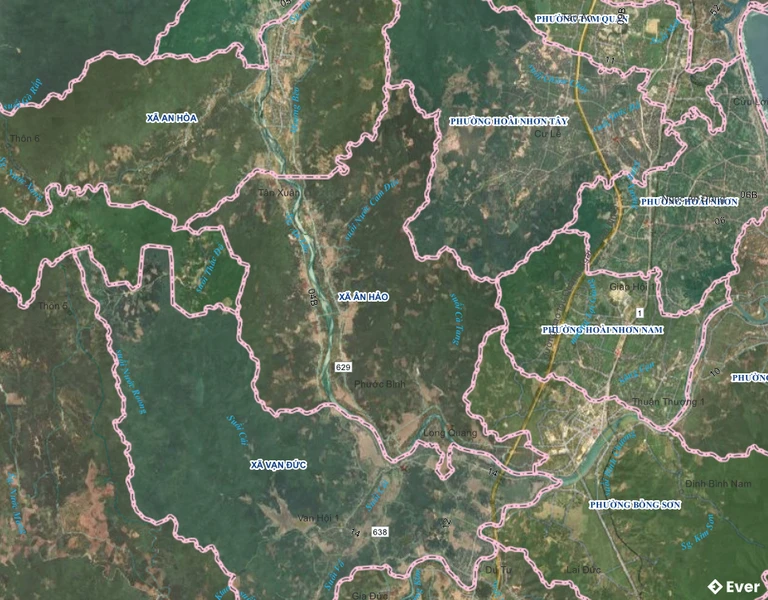 Bản đồ xã Ân Hảo, Gia Lai sau sáp nhập