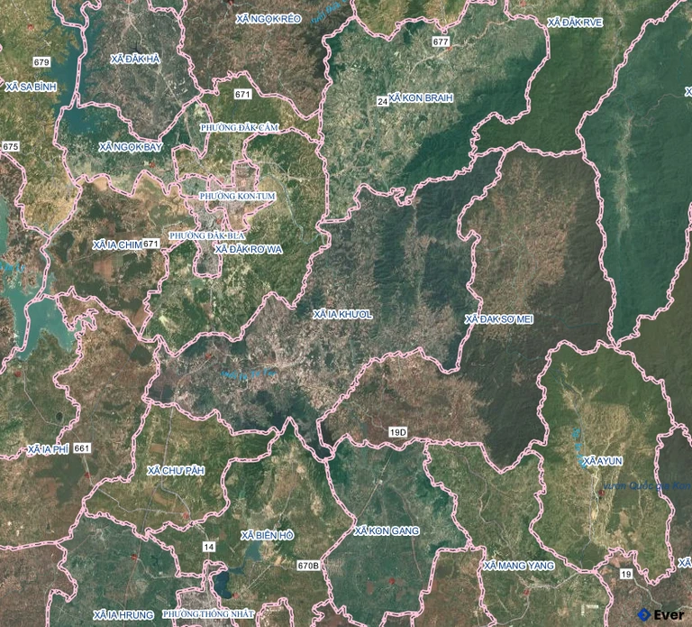 Bản đồ xã Ia Khươl, Gia Lai sau sáp nhập