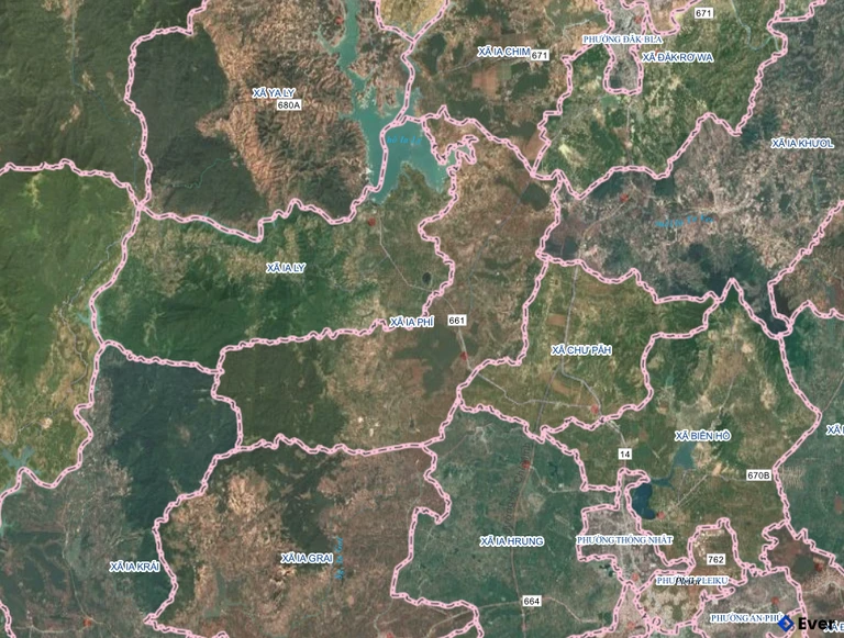 Bản đồ xã Ia Phí, Gia Lai sau sáp nhập