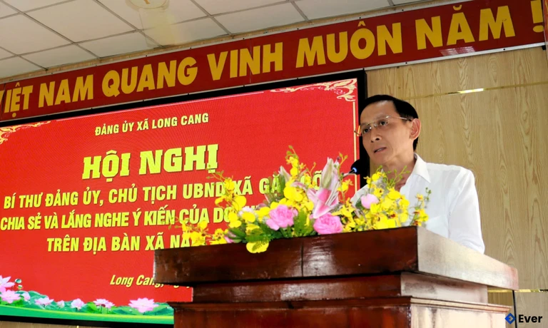 Xã Long Cang tổ chức hội nghị lắng nghe ý kiến của doanh nghiệp