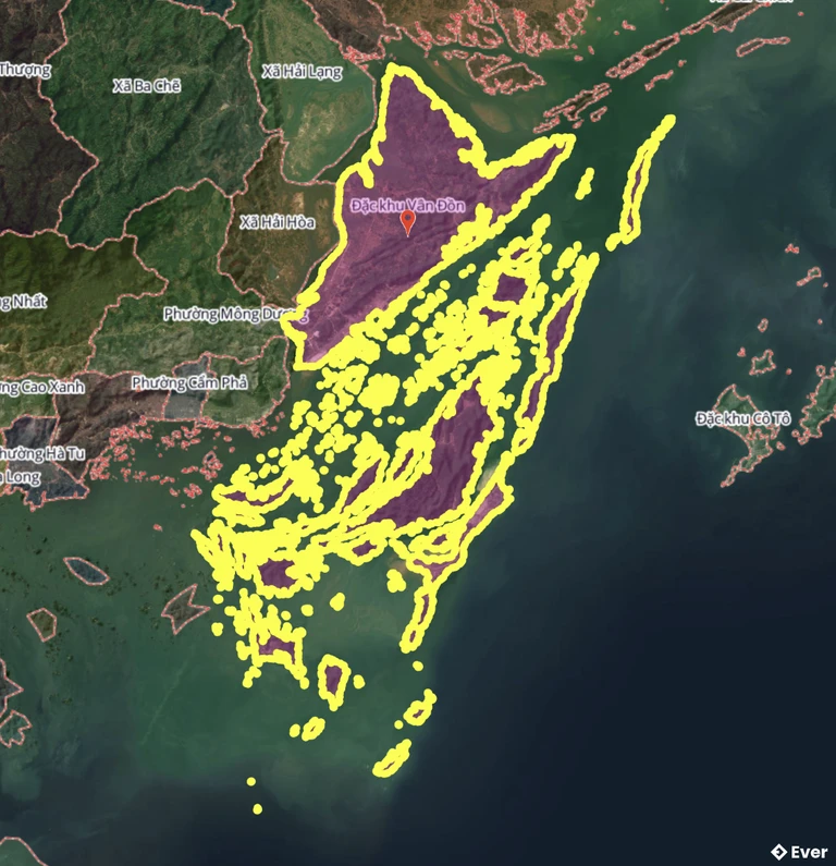 Bản đồ đặc khu Vân Đồn, Quảng Ninh sau sáp nhập