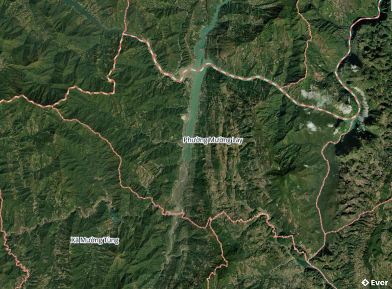 Bản đồ địa hình phường Mường Lay