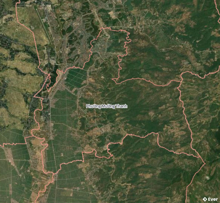 Bản đồ địa hình phường Mường Thanh
