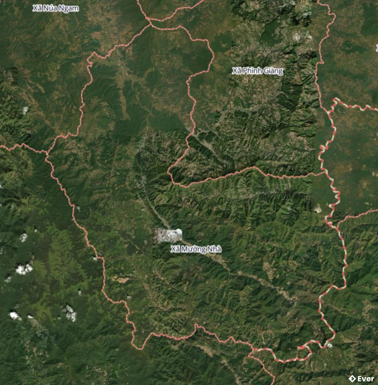 Bản đồ địa hình xã Mường Nhà