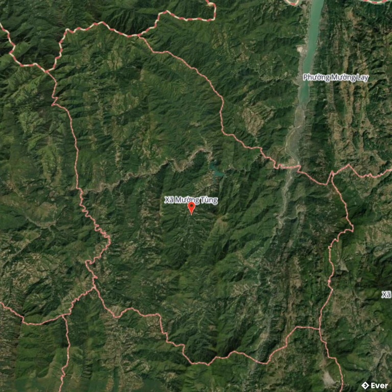 Bản đồ địa hình xã Mường Tùng sau sáp nhập