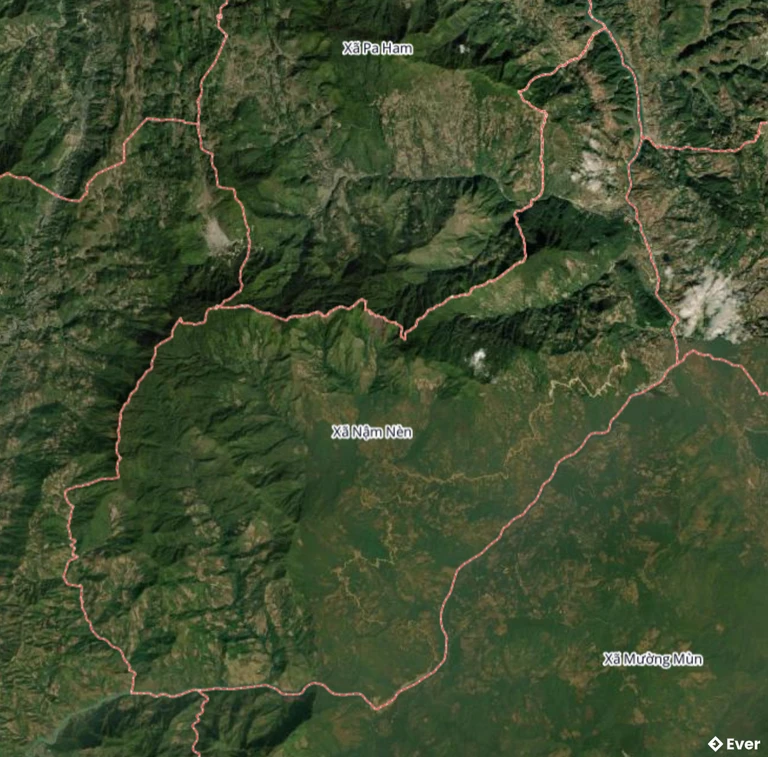 Bản đồ địa hình xã Nậm Nèn sau sáp nhập