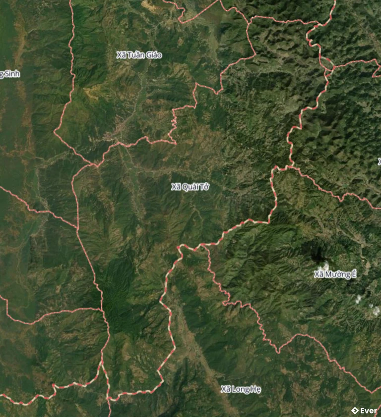 Bản đồ địa hình xã Quài Tở sau sáp nhập