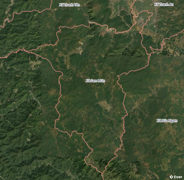 Bản đồ địa hình xã Sam Mứn