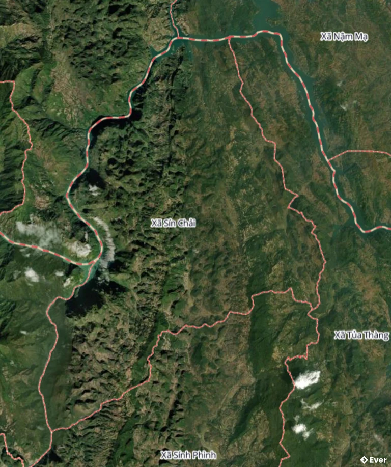 Bản đồ địa hình xã Sín Chải sau sáp nhập