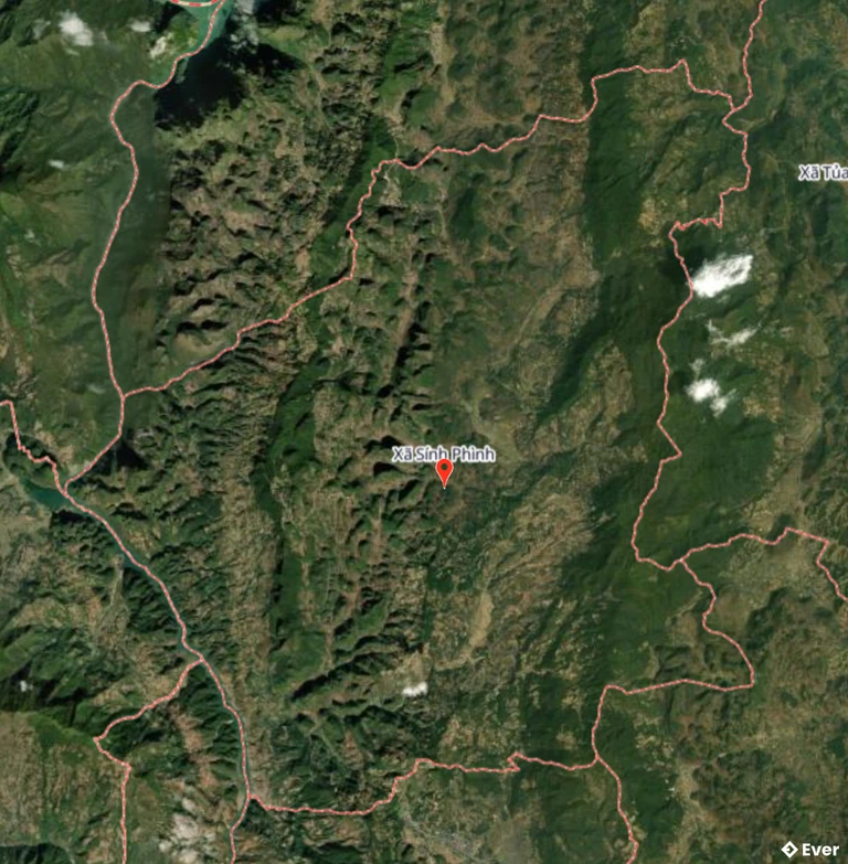 Bản đồ địa hình xã Sính Phình sau sáp nhập