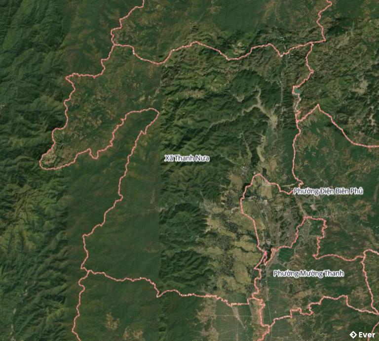 Bản đồ địa hình xã Thanh Nưa