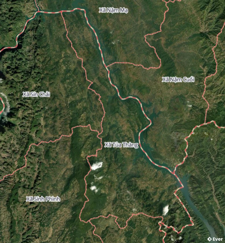 Bản đồ địa hình xã Tủa Thàng sau sáp nhập