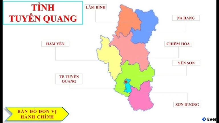 Bản đồ đơn vị hành chính tỉnh Tuyên Quang
