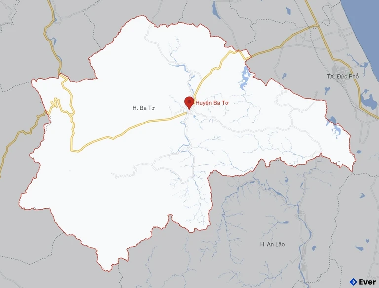 Bản đồ giao thông Huyện Ba Tơ