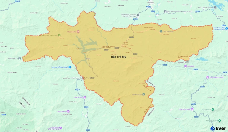 Bản đồ giao thông huyện Bắc Trà My