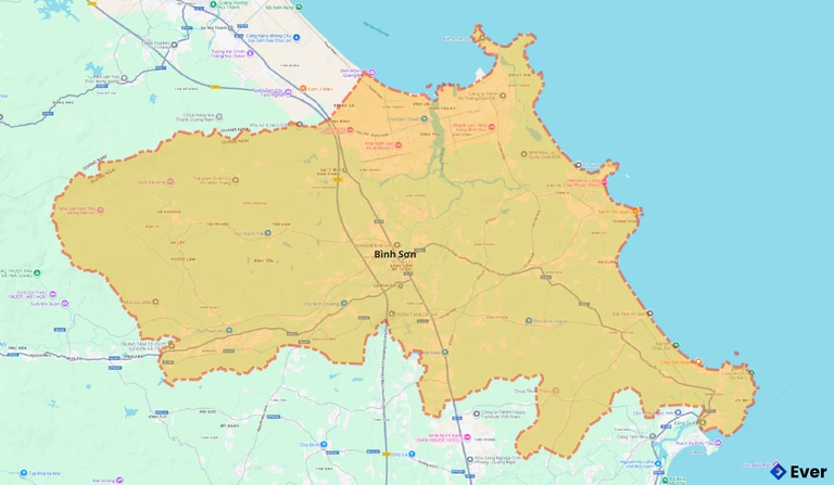 Bản đồ giao thông huyện Bình Sơn