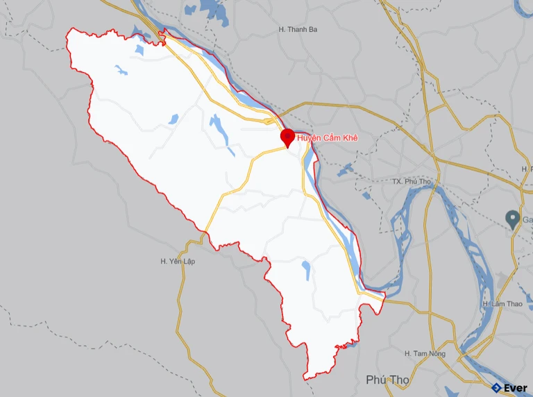 Bản đồ giao thông Huyện Cẩm Khê