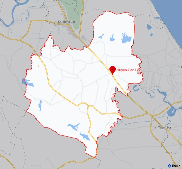 Bản đồ giao thông Huyện Can Lộc