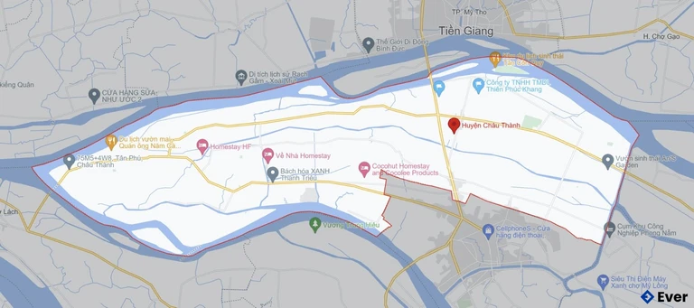 Bản đồ giao thông huyện Châu Thành