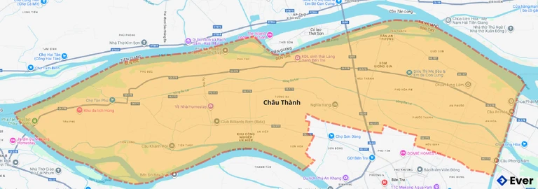 Bản đồ giao thông huyện Châu Thành