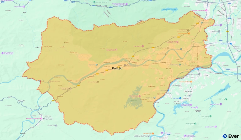 Bản đồ giao thông huyện Đại Lộc