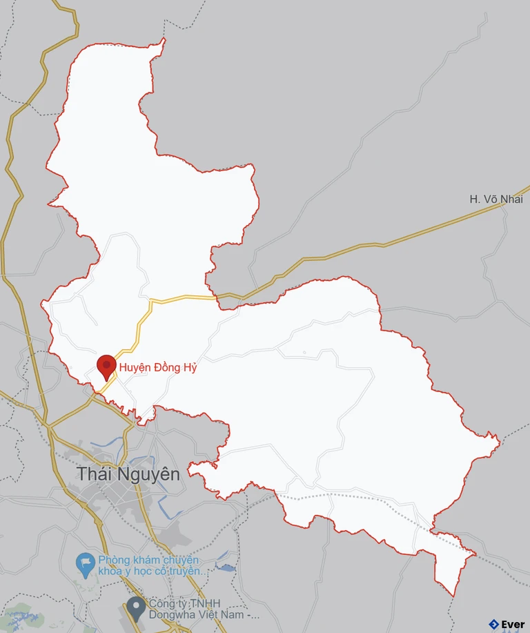 Bản đồ giao thông Huyện Đồng Hỷ