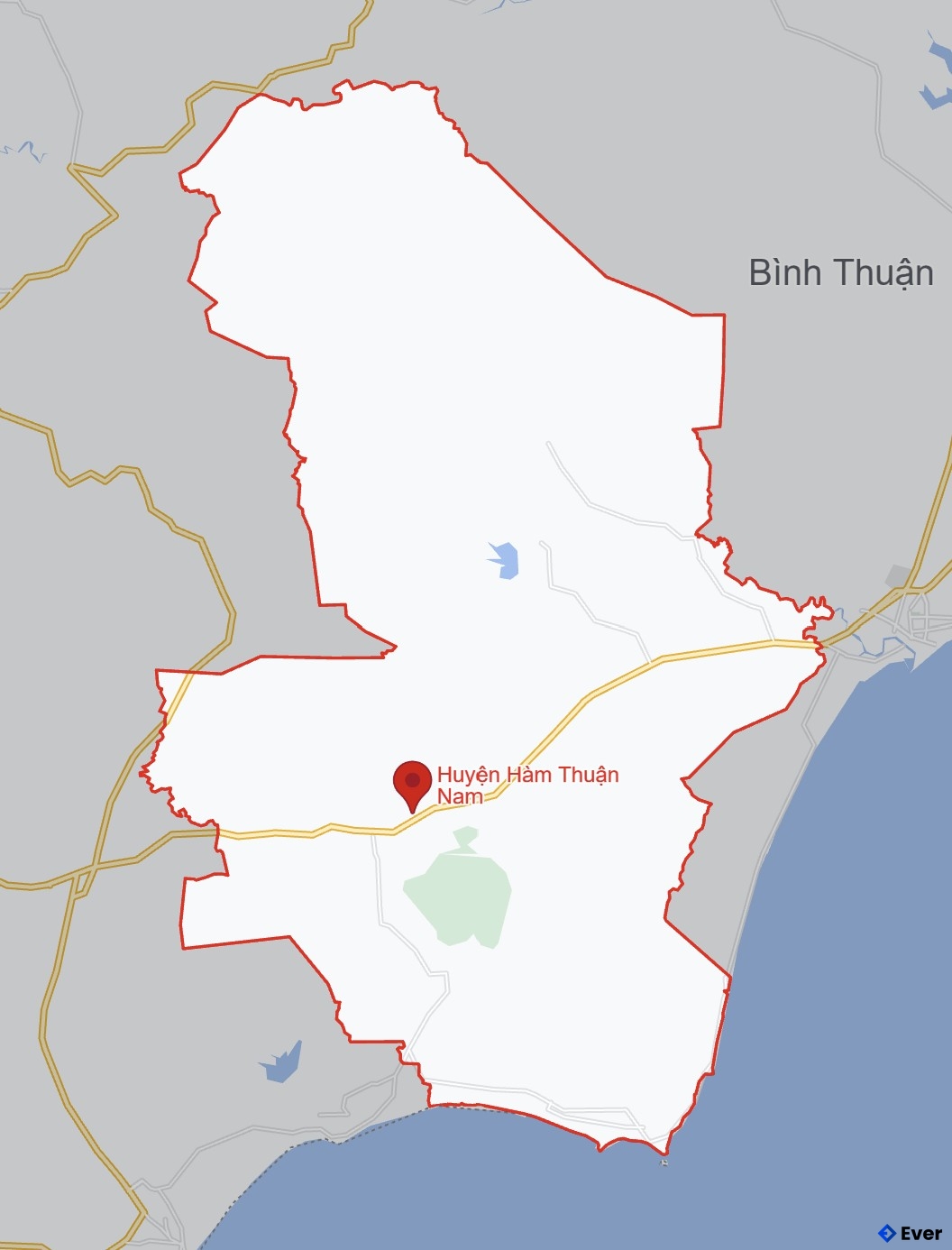 Bản đồ giao thông Huyện Hàm Thuận Nam