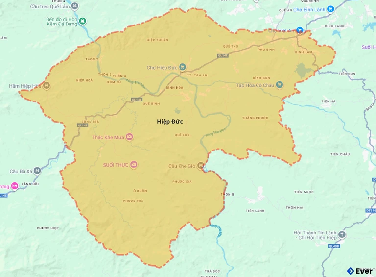 Bản đồ giao thông huyện Hiệp Đức