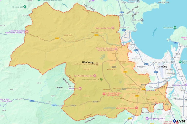 Bản đồ giao thông huyện Hòa Vang