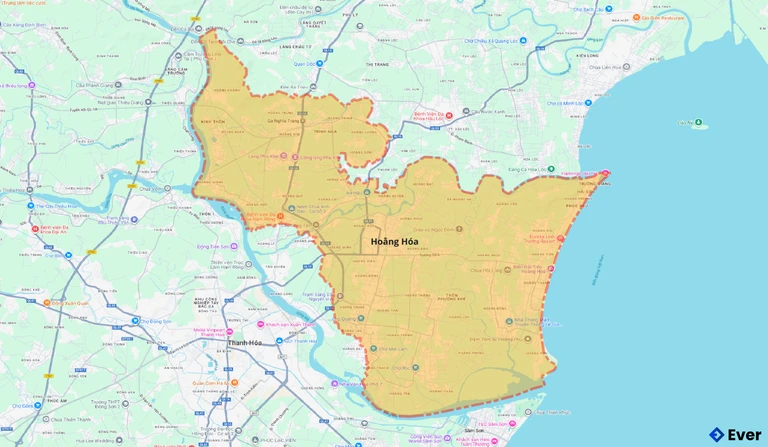Bản đồ giao thông huyện Hoằng Hóa