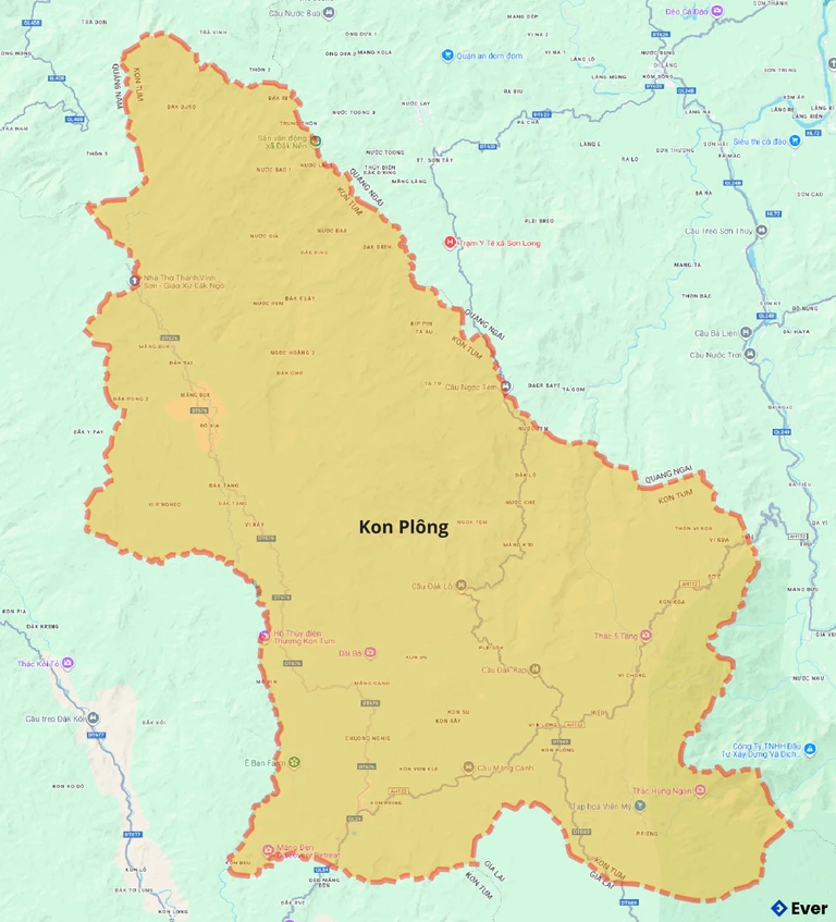 Bản đồ giao thông huyện Kon Plông