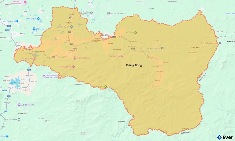 Bản đồ giao thông huyện Krông Bông